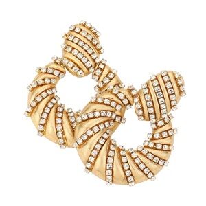 Gold Plated and CV Hoop Earrings